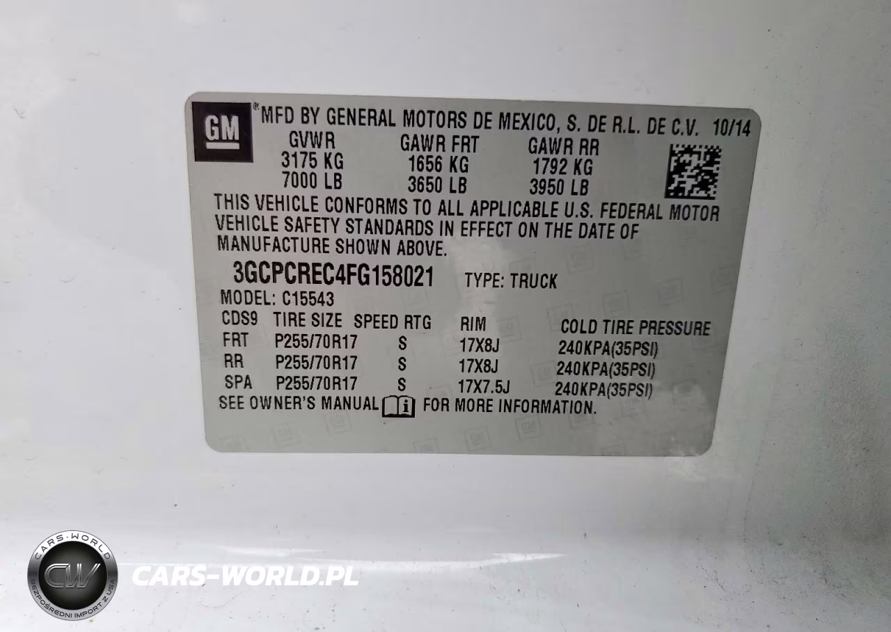 2015 Chevrolet Silverado C1500 Lt VIN:3GCPCREC4FG158021 - 12