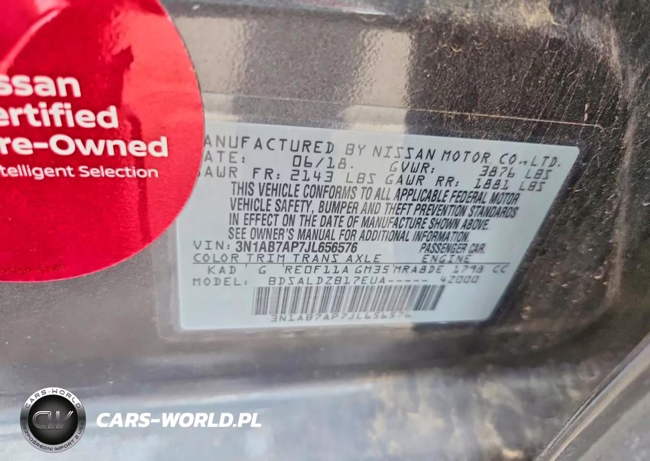 2018 Nissan Sentra Sv VIN:3N1AB7AP7JL656576 - 13