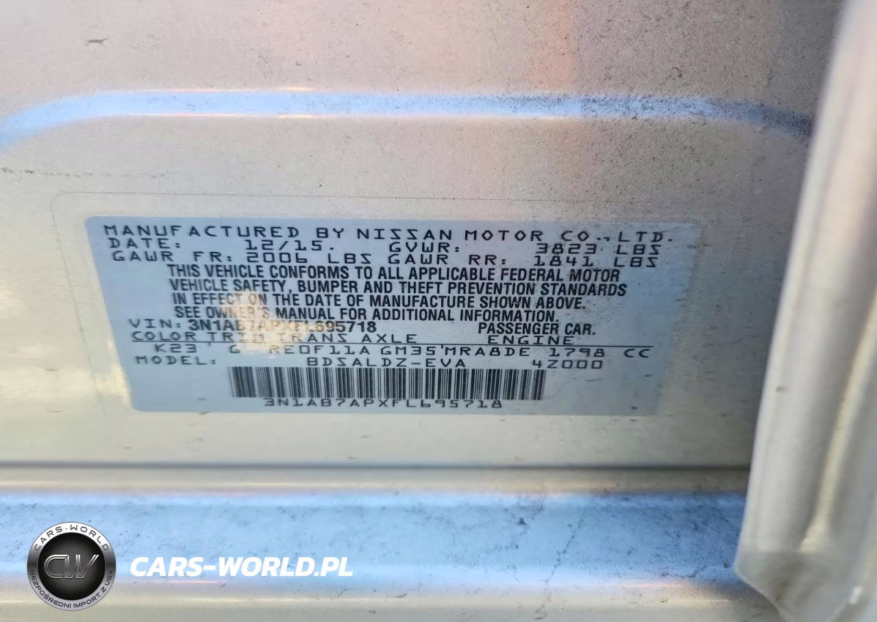 2015 Nissan Sentra Sv VIN:3N1AB7APXFL695718 - 12