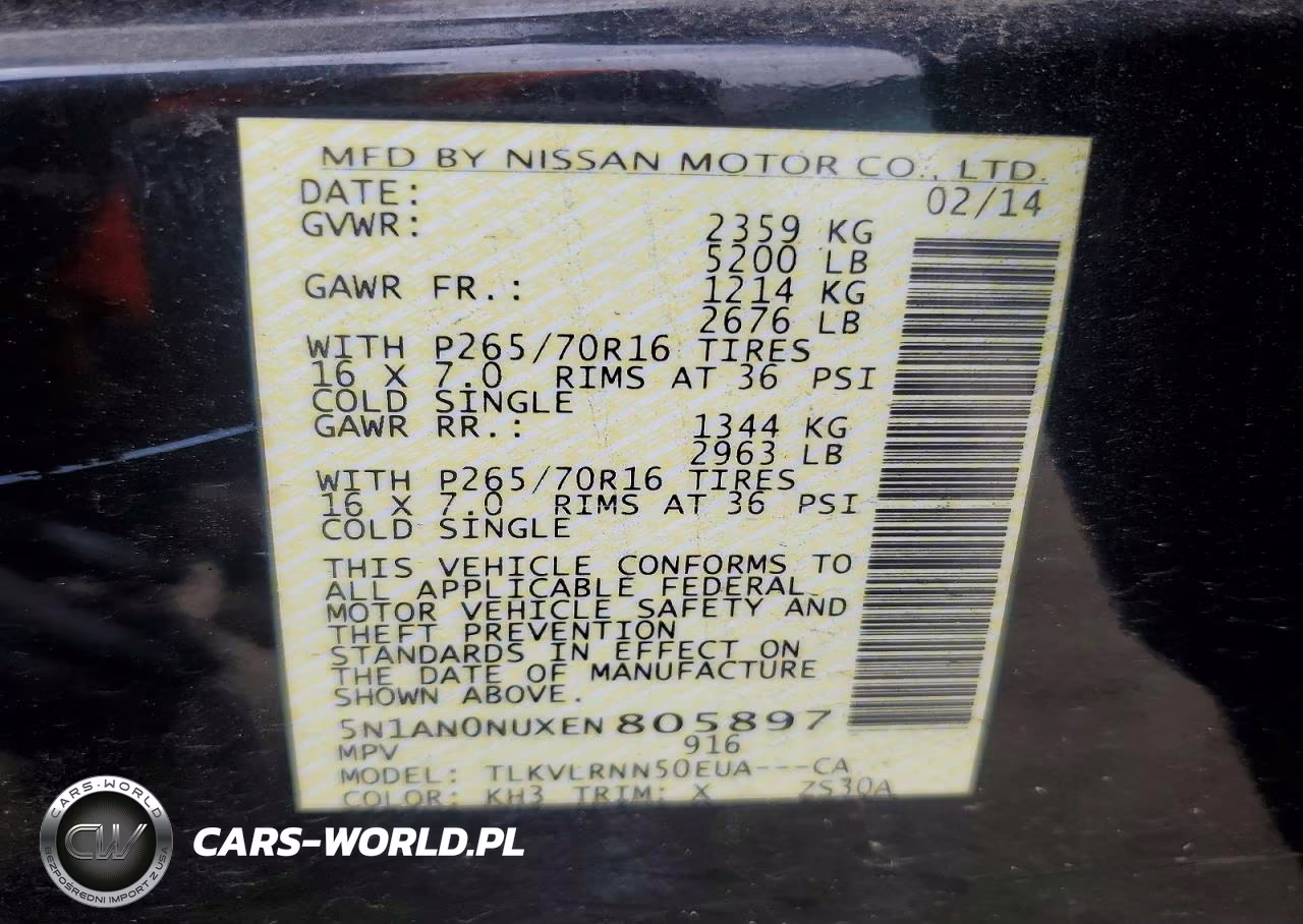 2014 Nissan Xterra S VIN:5N1AN0NUXEN805897 - 12