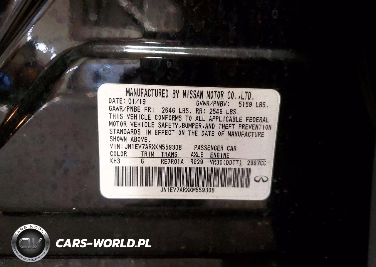 2019 Infiniti Q50 3.0T Luxe VIN:JN1EV7ARXKM559308 - 12