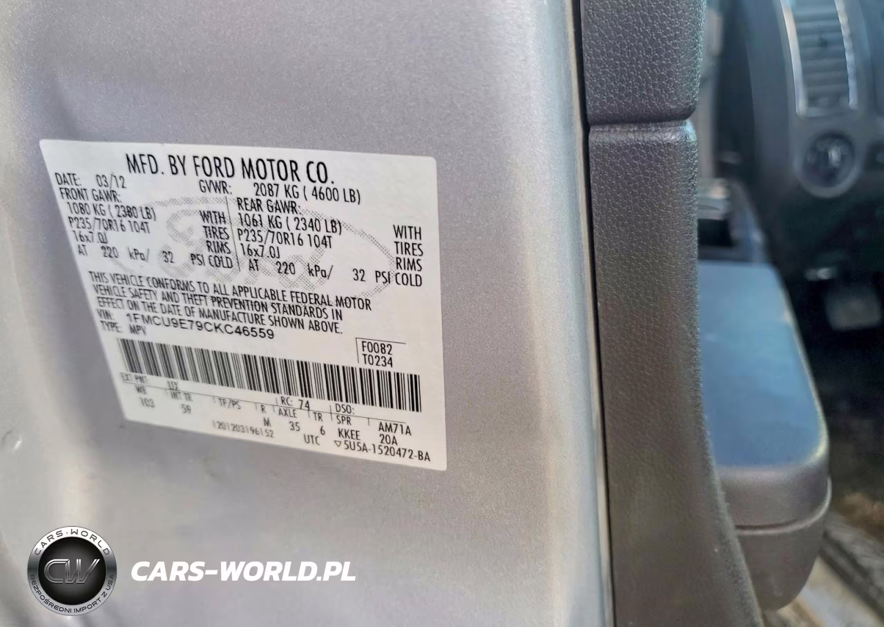 2012 Ford Escape Limited VIN:1FMCU9E79CKC46559 - 13