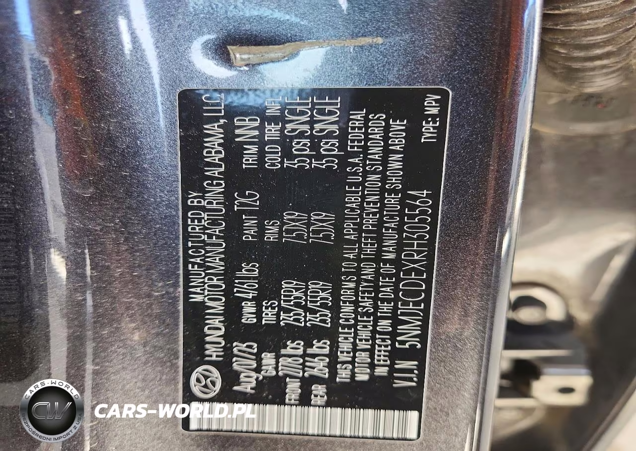 2024 Hyundai Tucson Limited VIN:5NMJECDEXRH305564 - 13