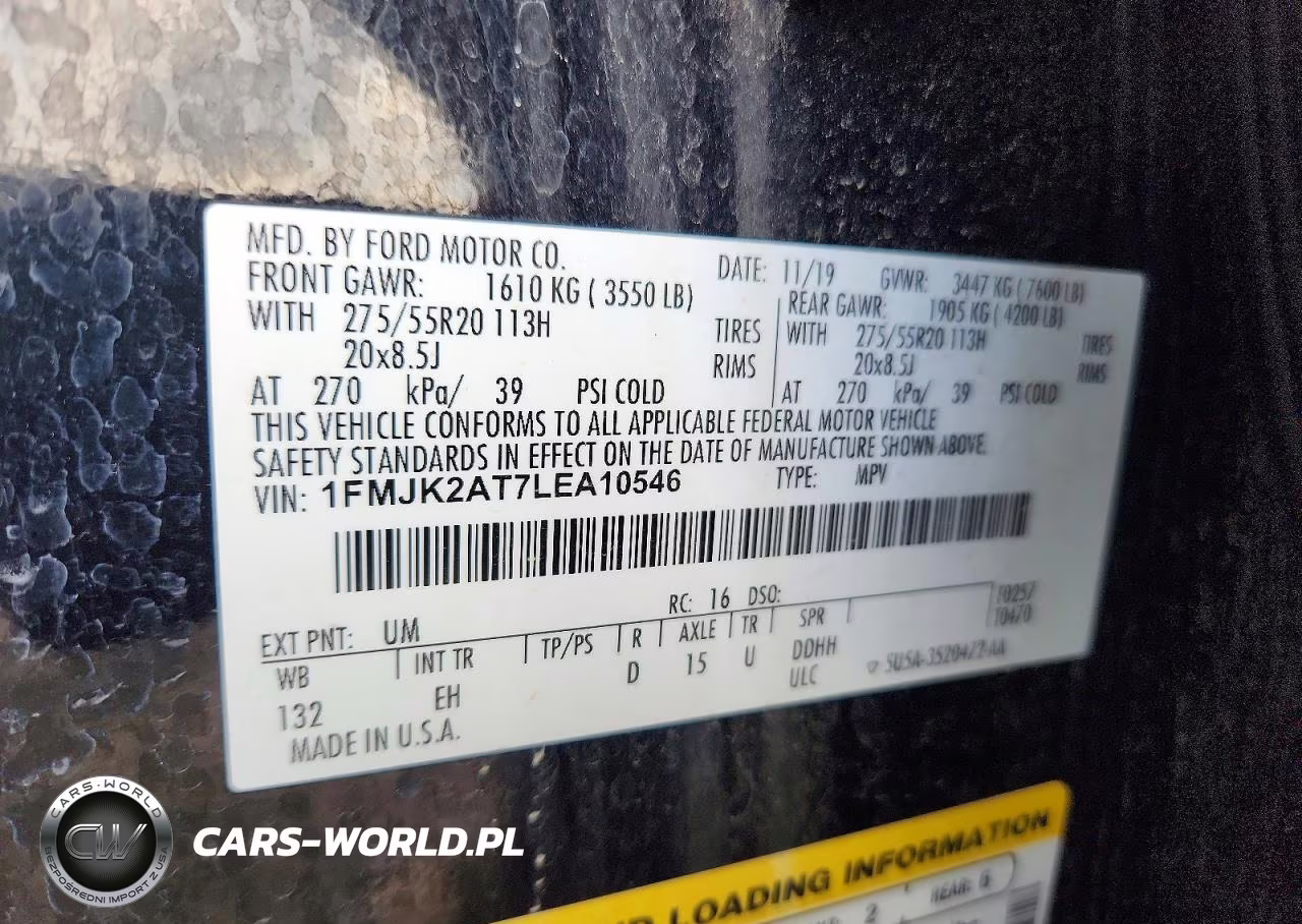 2020 Ford Expedition Max Limited VIN:1FMJK2AT7LEA10546 - 13