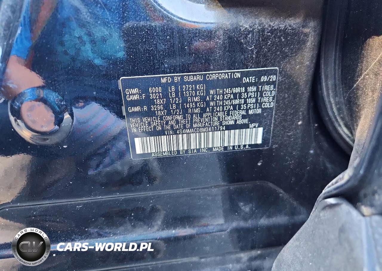 2021 Subaru Ascent Premium VIN:4S4WMACD8M3411794 - 14