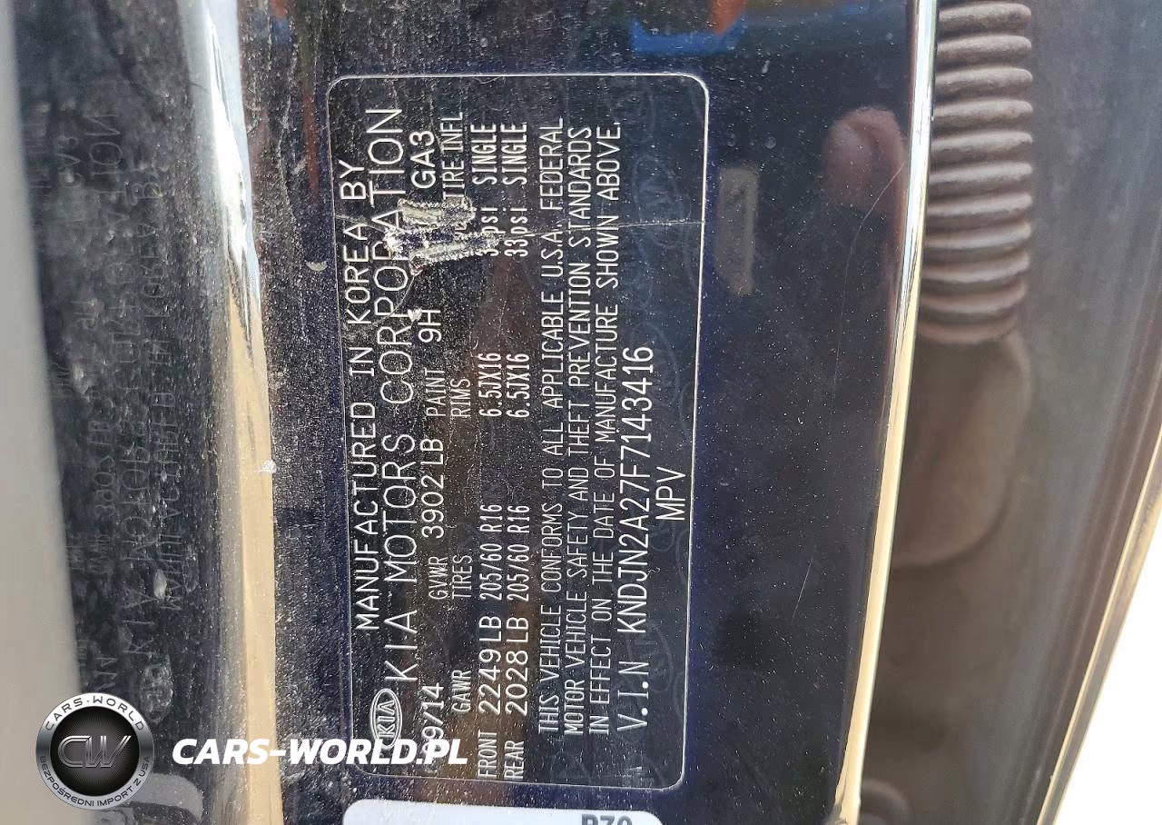 2015 Kia Soul Base VIN:KNDJN2A27F7143416 - 12