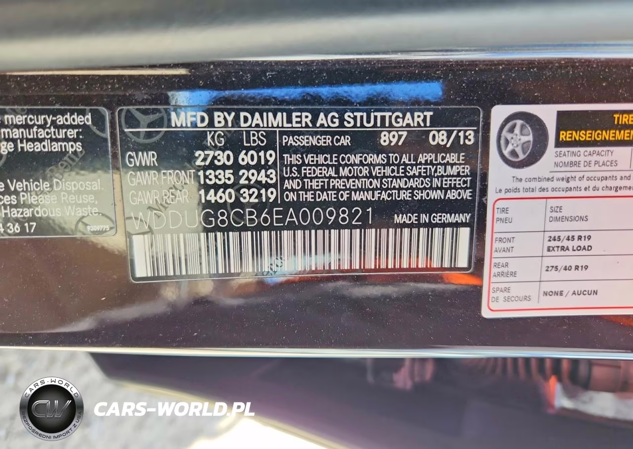2014 Mercedes-Benz S 550 VIN:WDDUG8CB6EA009821 - 12