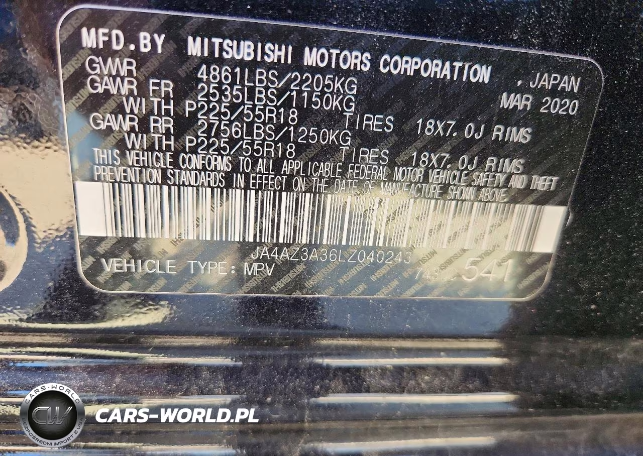 2020 Mitsubishi Outlander Se VIN:JA4AZ3A36LZ040243 - 13
