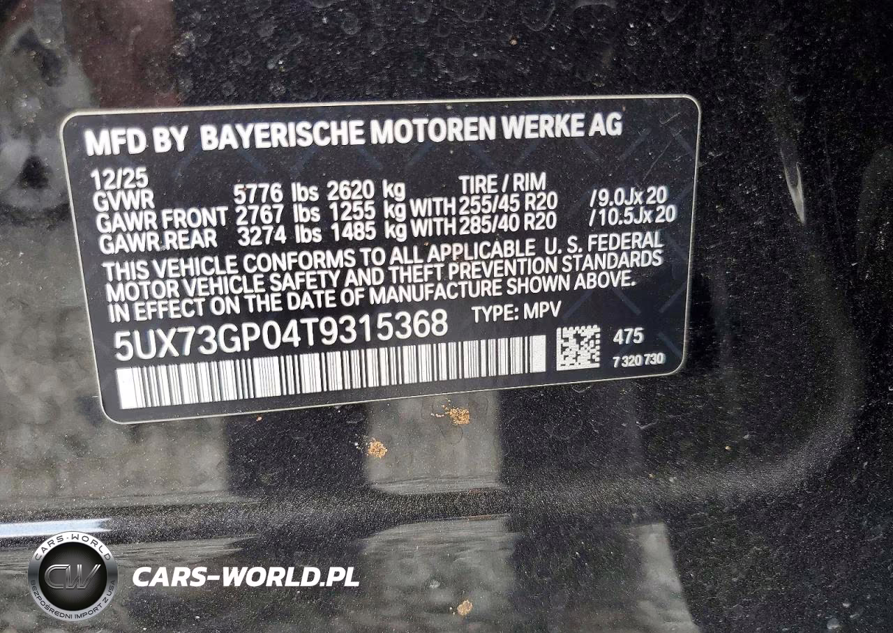 2026 BMW X3 M50 VIN:5UX73GP04T9315368 - 13