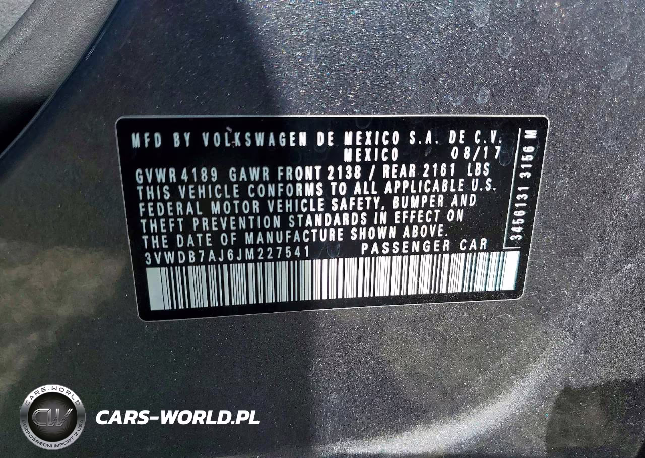 2018 Volkswagen Jetta Se VIN:3VWDB7AJ6JM227541 - 12