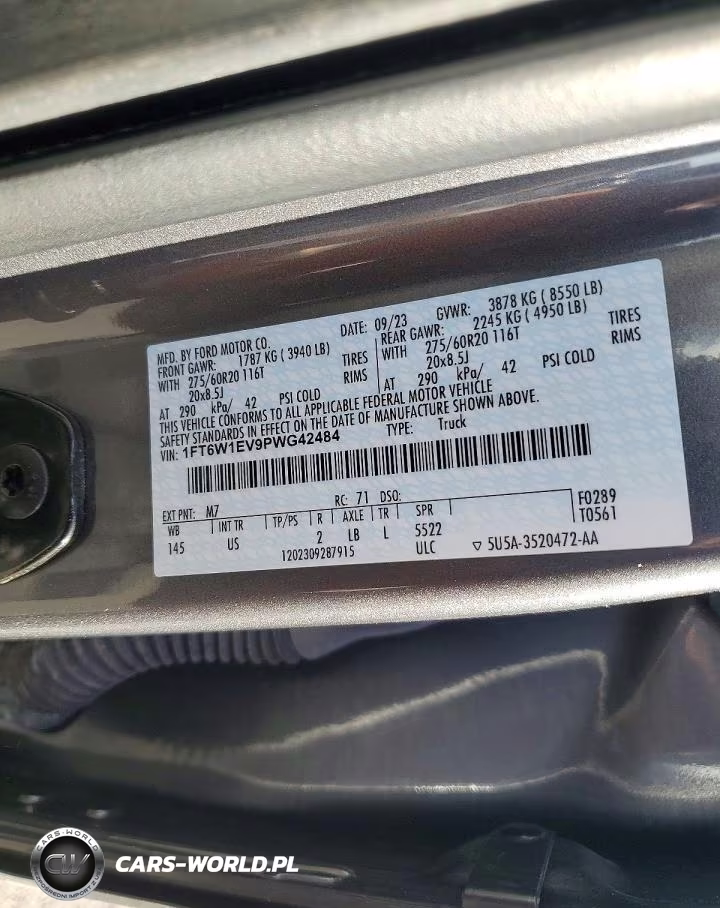 2023 Ford F150 Lightning Pro VIN:1FT6W1EV9PWG42484 - 12
