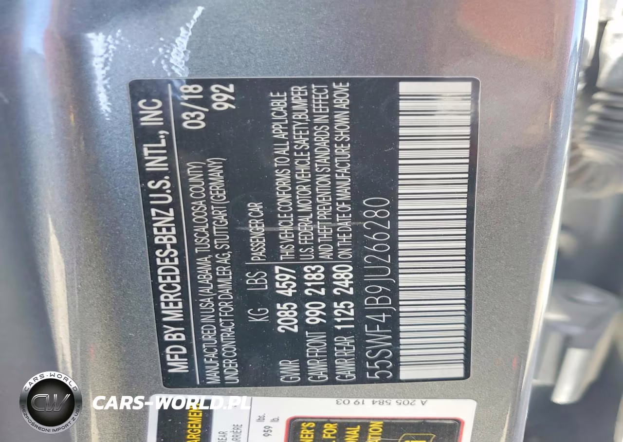 2018 Mercedes-Benz C 300 VIN:55SWF4JB9JU266280 - 12