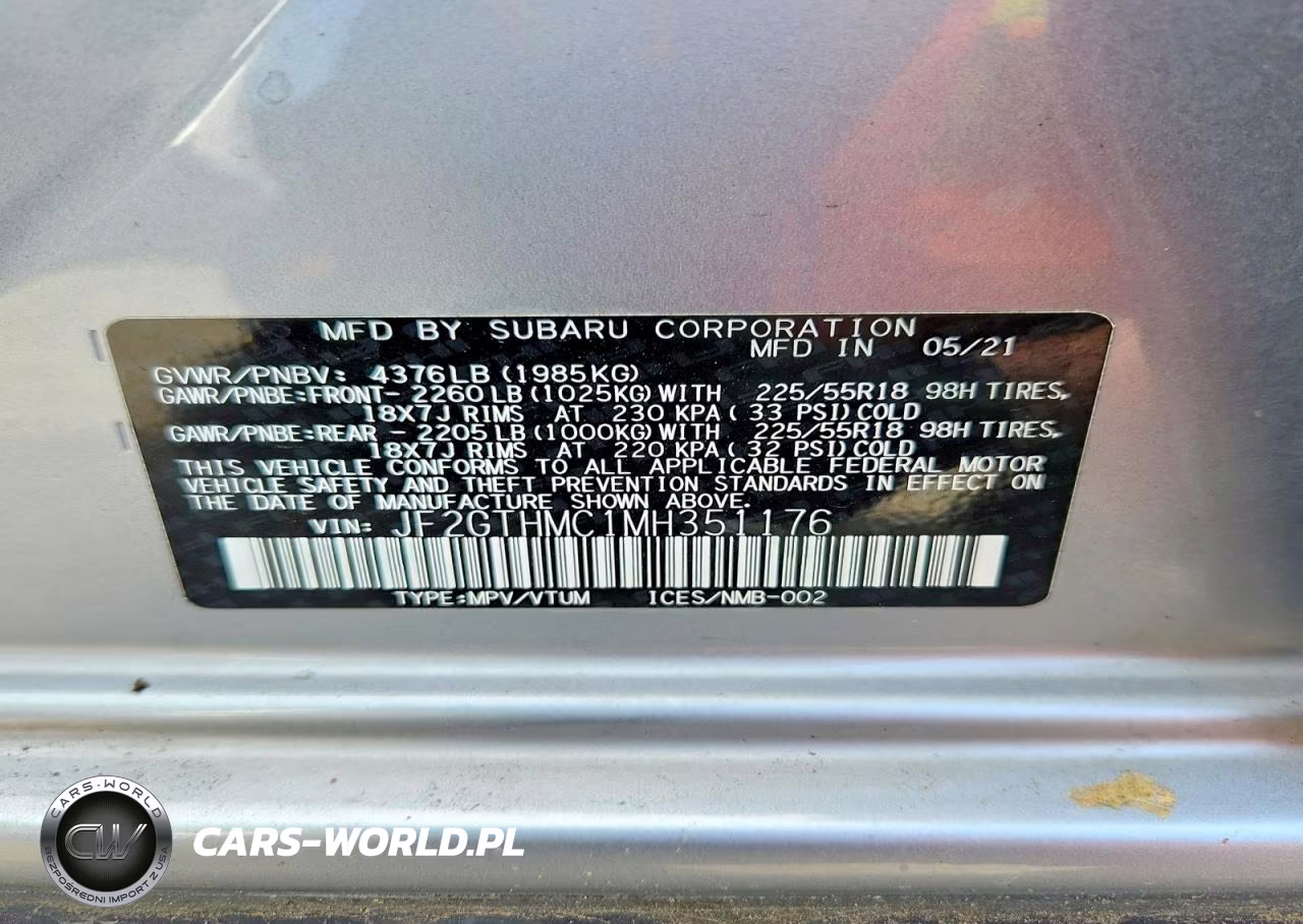 2021 Subaru Crosstrek Limited VIN:JF2GTHMC1MH351176 - 13