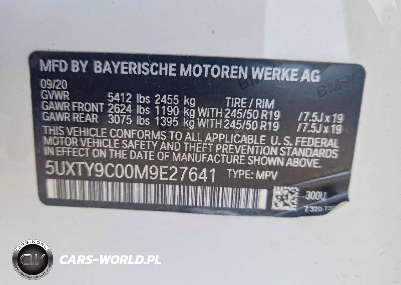 2021 BMW X3 xDrivem40I VIN:5UXTY9C00M9E27641 - 13