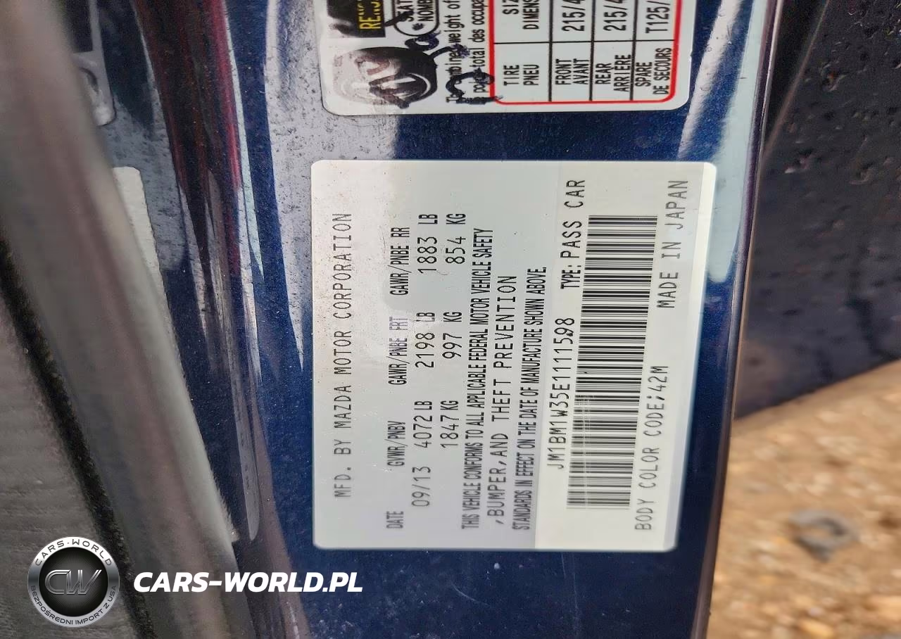 2014 Mazda 3 Grand Touring VIN:JM1BM1W35E1111598 - 13