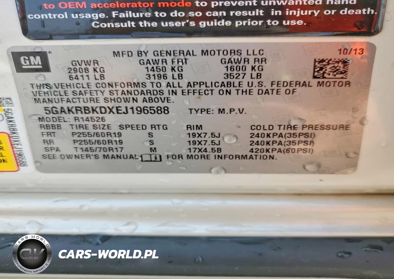 2014 Buick Enclave VIN:5GAKRBKDXEJ196588 - 13