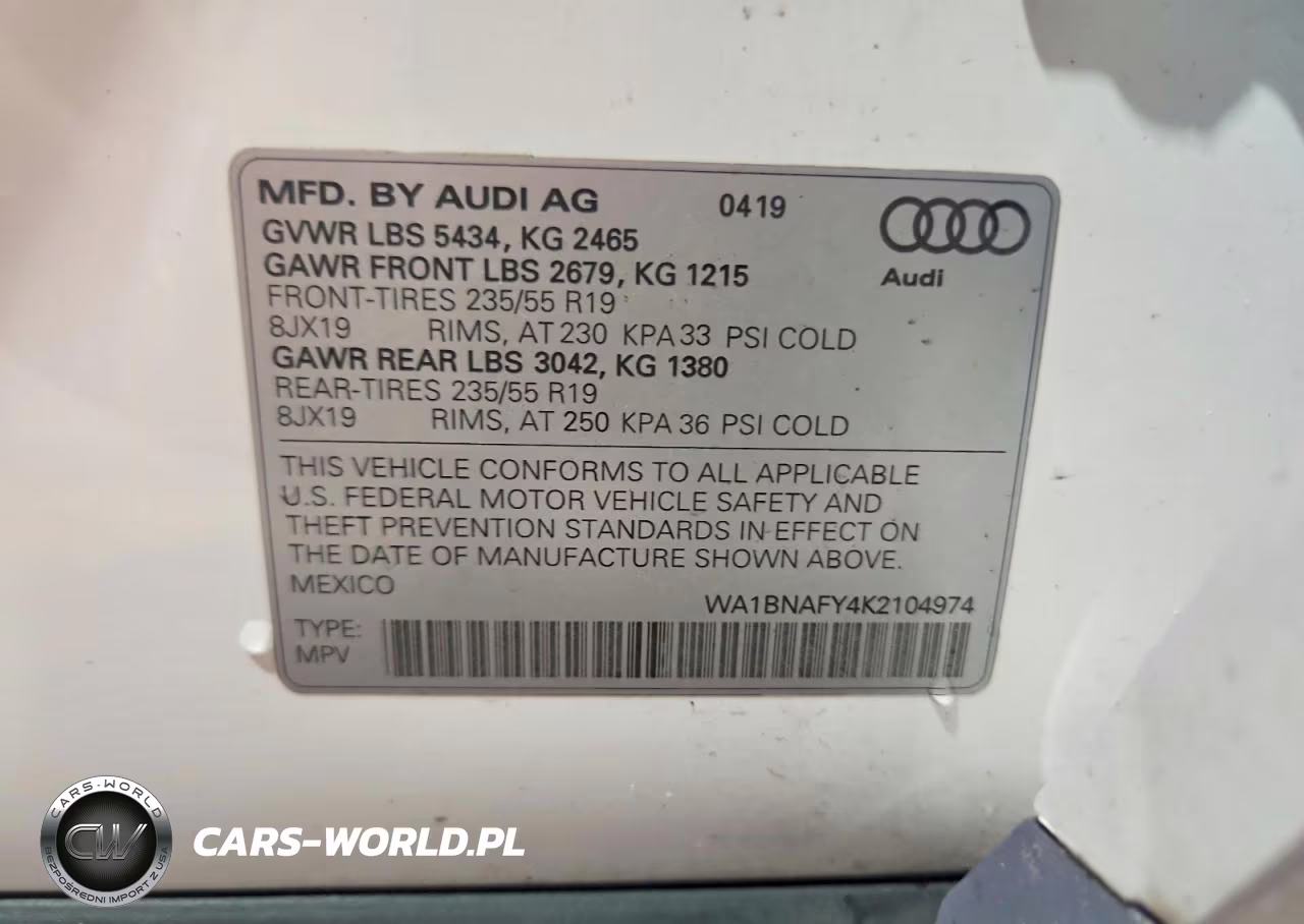 2019 Audi Q5 Premium Plus VIN:WA1BNAFY4K2104974 - 13