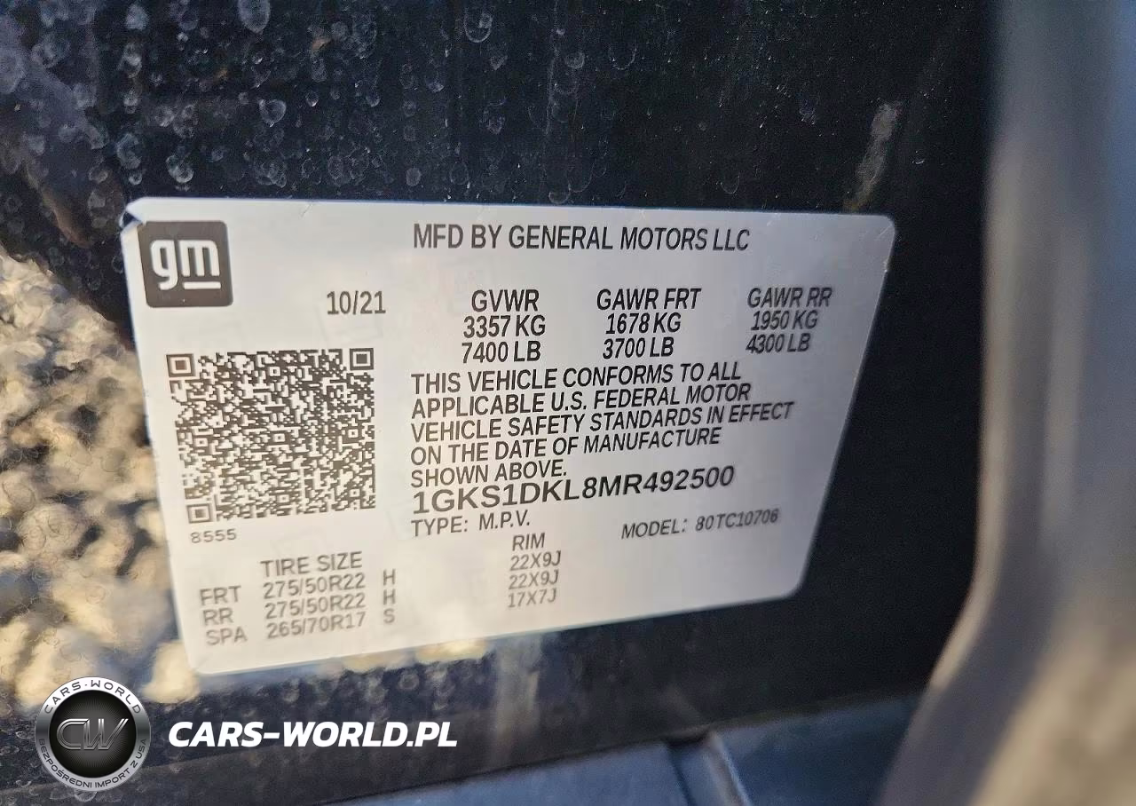 2021 GMC Yukon Denali VIN:1GKS1DKL8MR492500 - 13