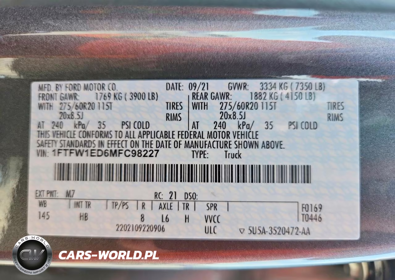 2021 Ford F150 Supercrew VIN:1FTFW1ED6MFC98227 - 13