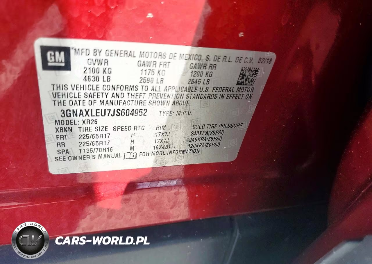 2018 Chevrolet Equinox Lt VIN:3GNAXLEU7JS604952 - 13