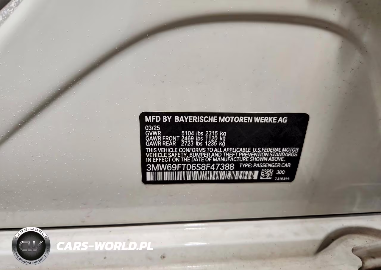 2025 BMW M340Xi VIN:3MW69FT06S8F47388 - 13