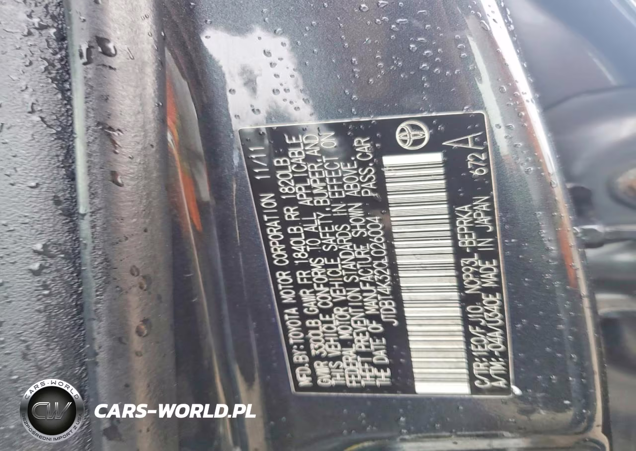 2012 Toyota Yaris Fleet VIN:JTDBT4K32CL026004 - 13