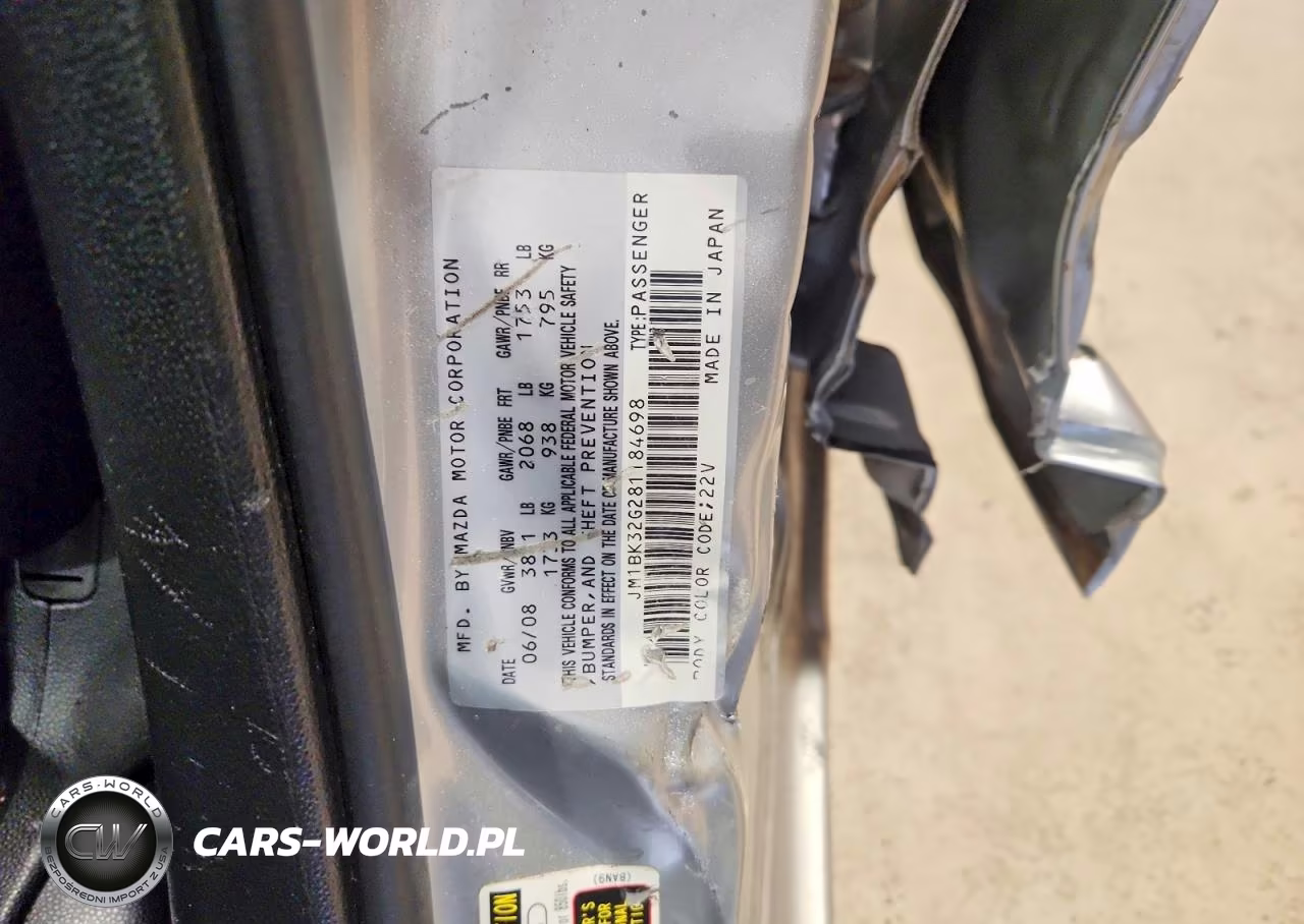 2008 Mazda 3 I VIN:JM1BK32G281184698 - 12