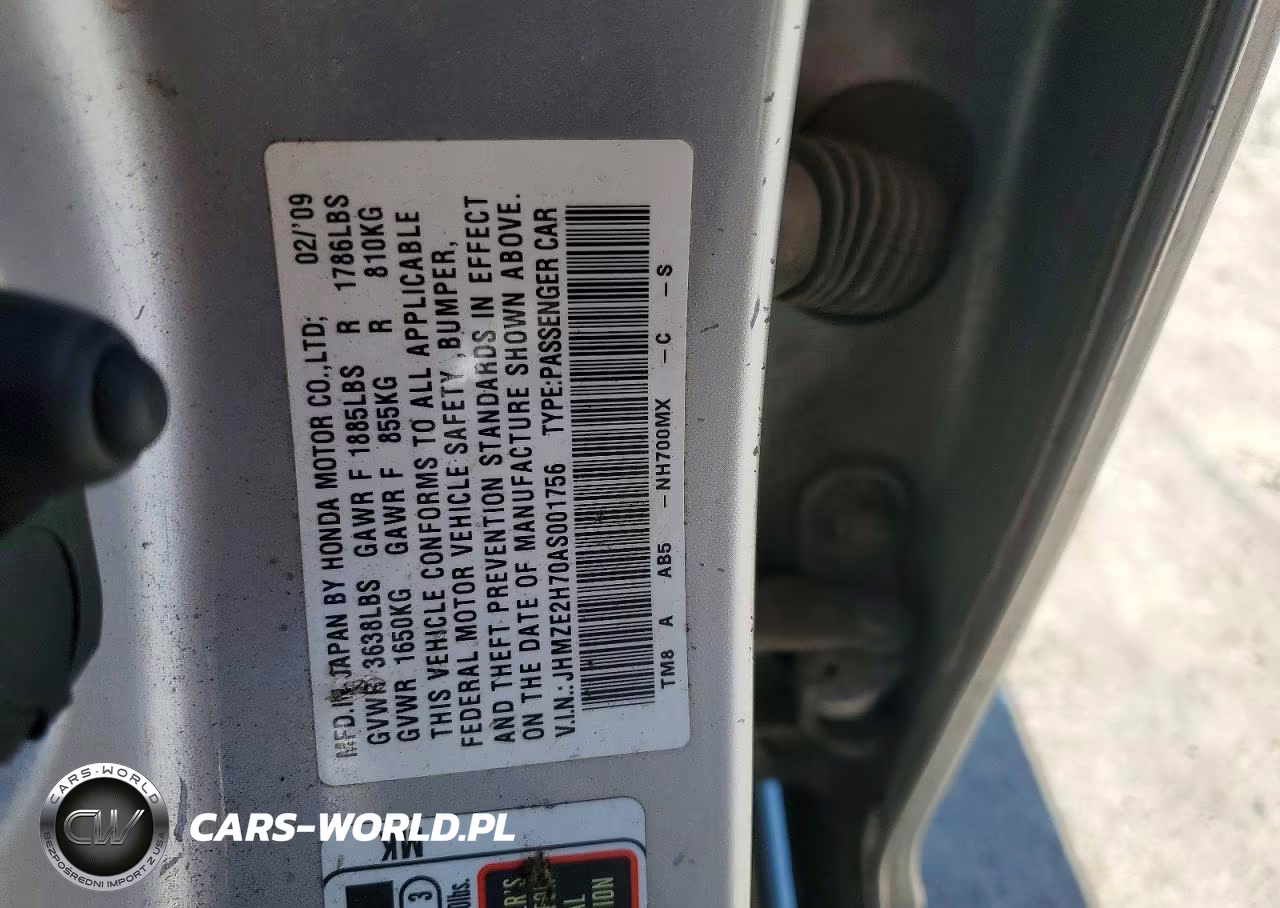 2010 Honda Insight Ex VIN:JHMZE2H70AS001756 - 12