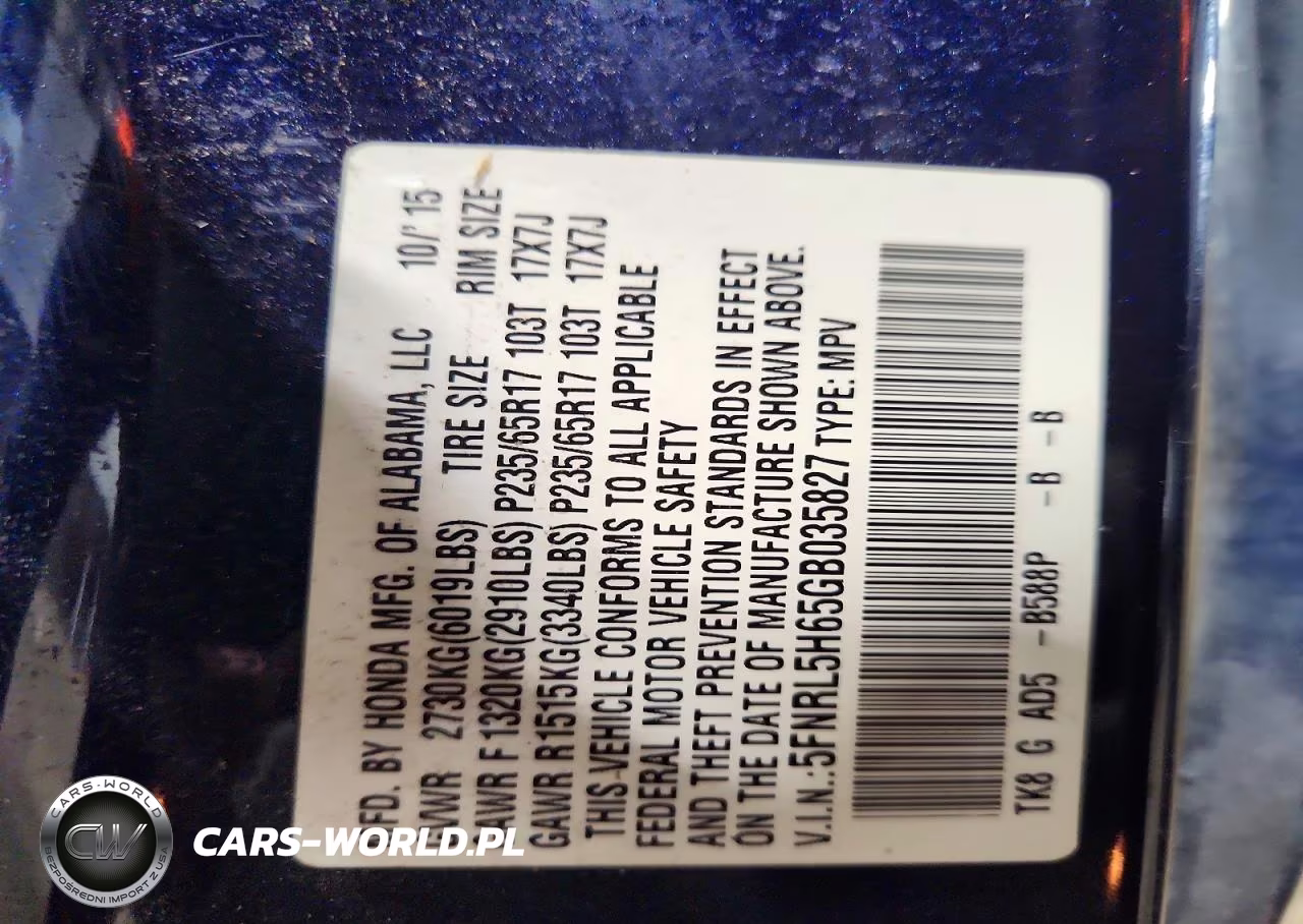 2016 Honda Odyssey Exl VIN:5FNRL5H65GB035827 - 13