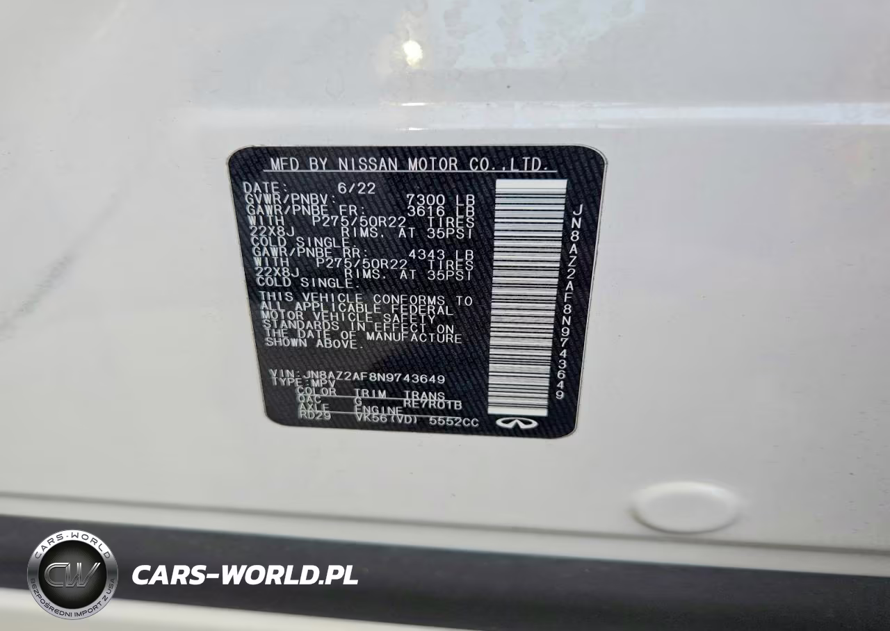 2022 Infiniti Qx80 Premium Select VIN:JN8AZ2AF8N9743649 - 13