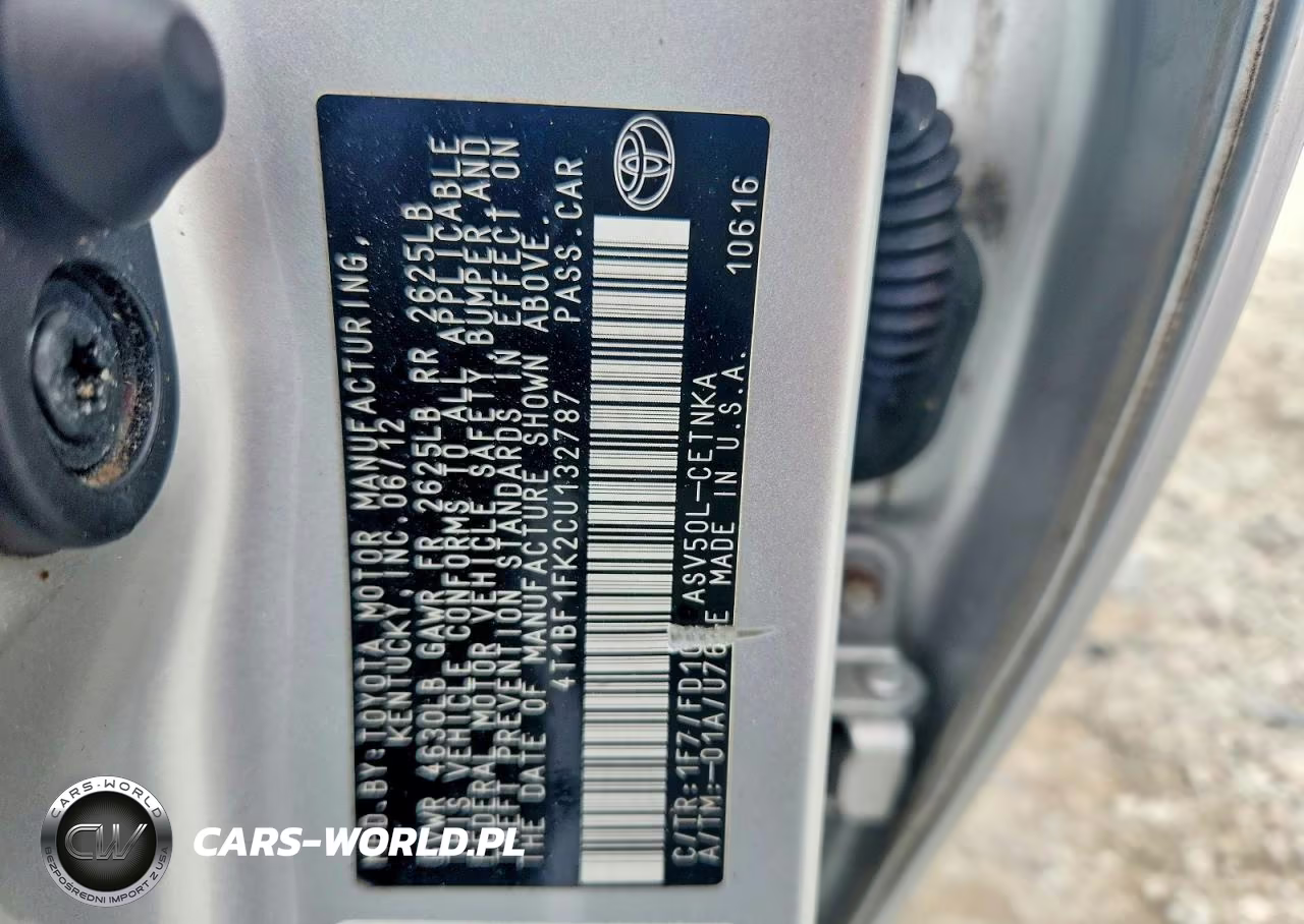 2012 Toyota Camry Le VIN:4T1BF1FK2CU132787 - 13