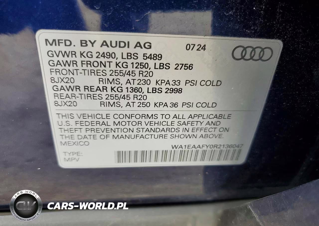 2024 Audi Q5 VIN:WA1EAAFY0R2136047 - 14