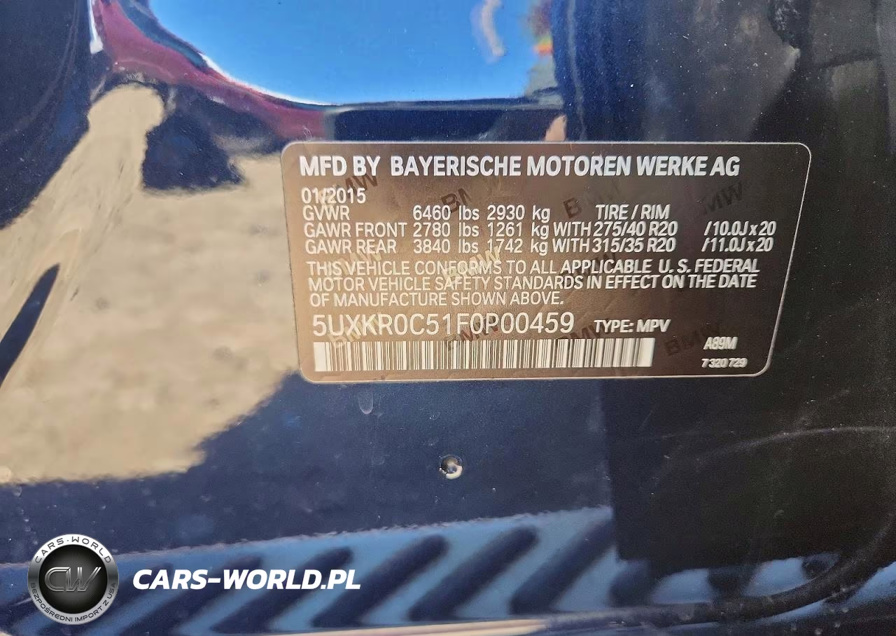 2015 BMW X5 xDrive35I VIN:5UXKR0C51F0P00459 - 13