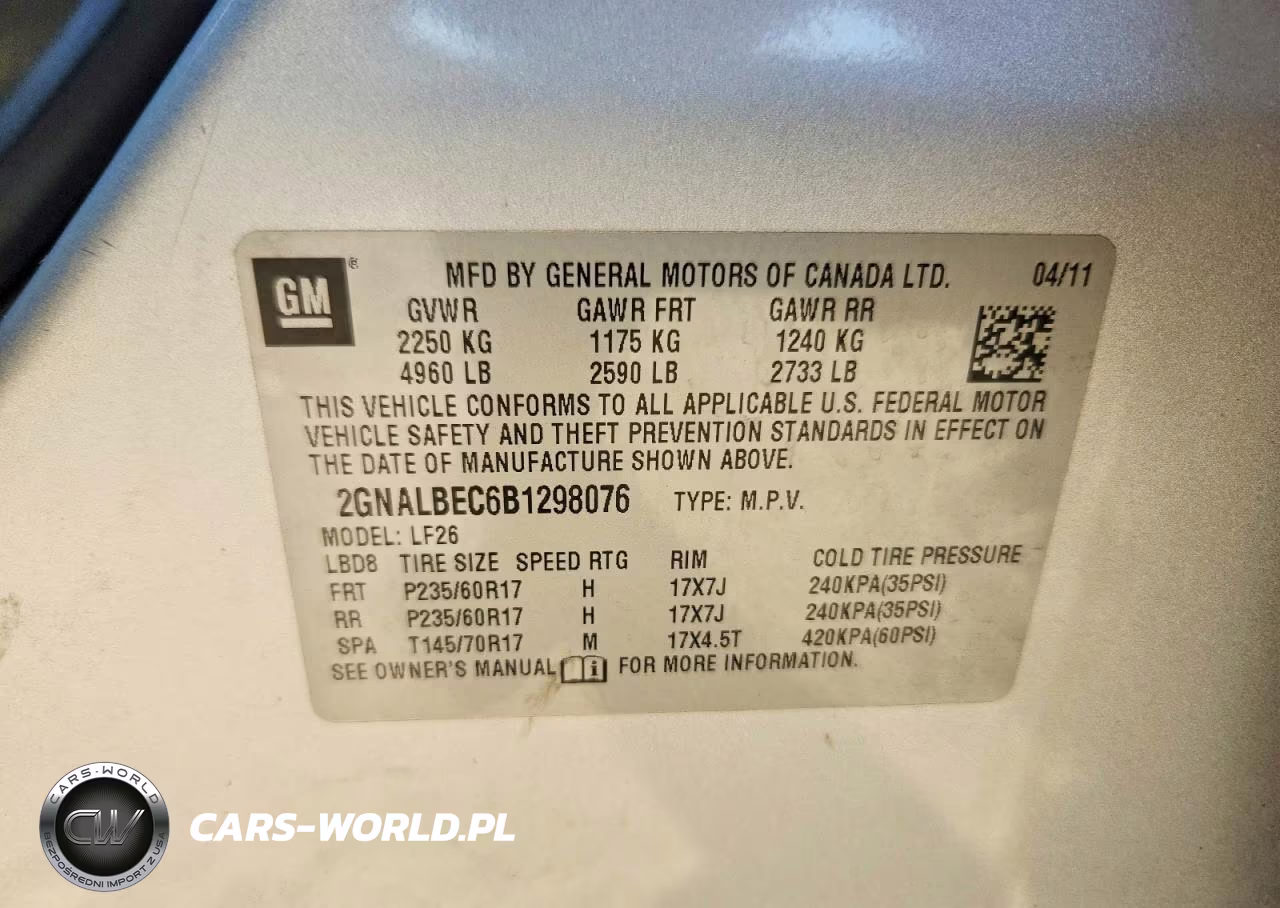 2011 Chevrolet Equinox Ls VIN:2GNALBEC6B1298076 - 12