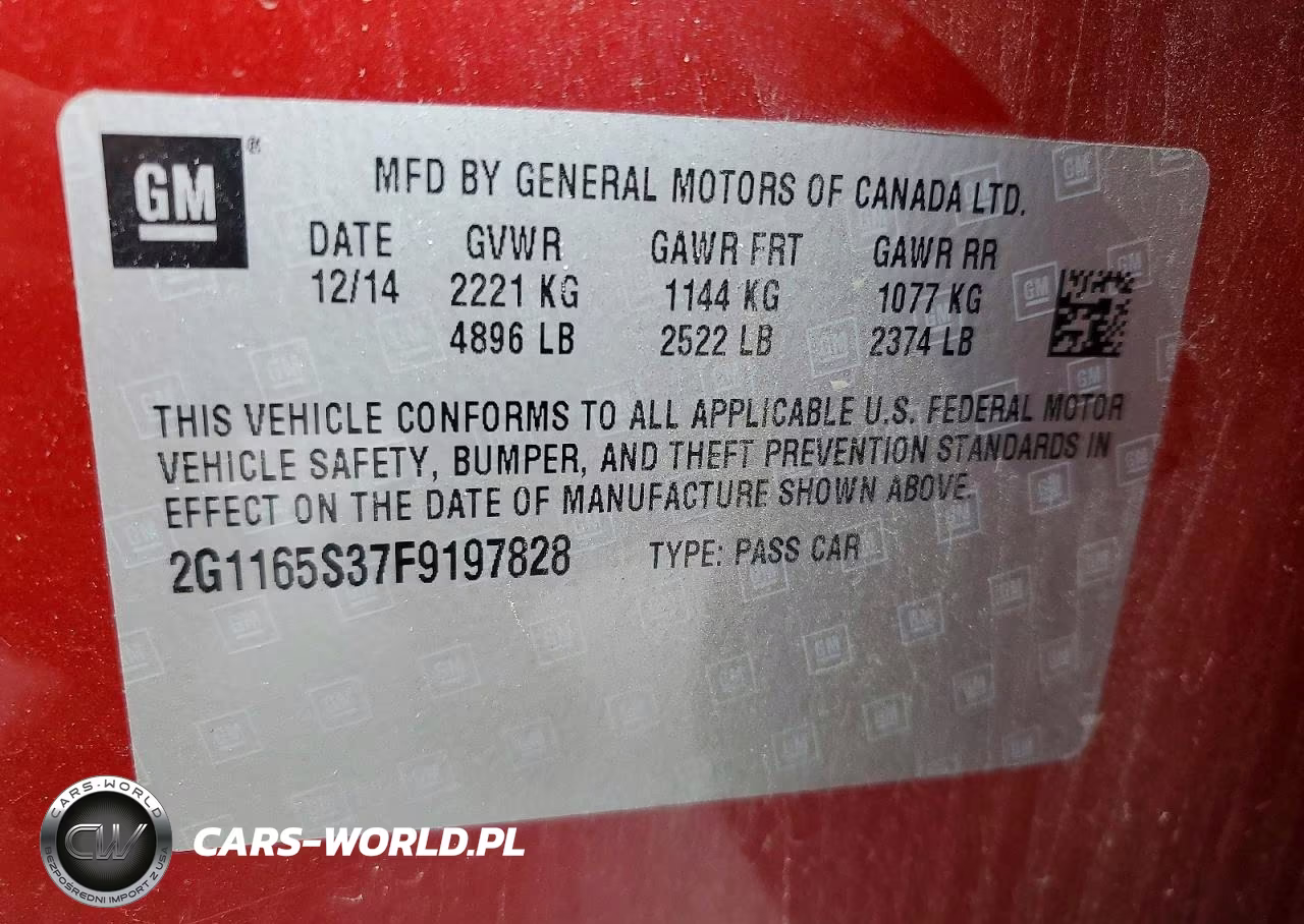2015 Chevrolet Impala Ltz VIN:2G1165S37F9197828 - 12
