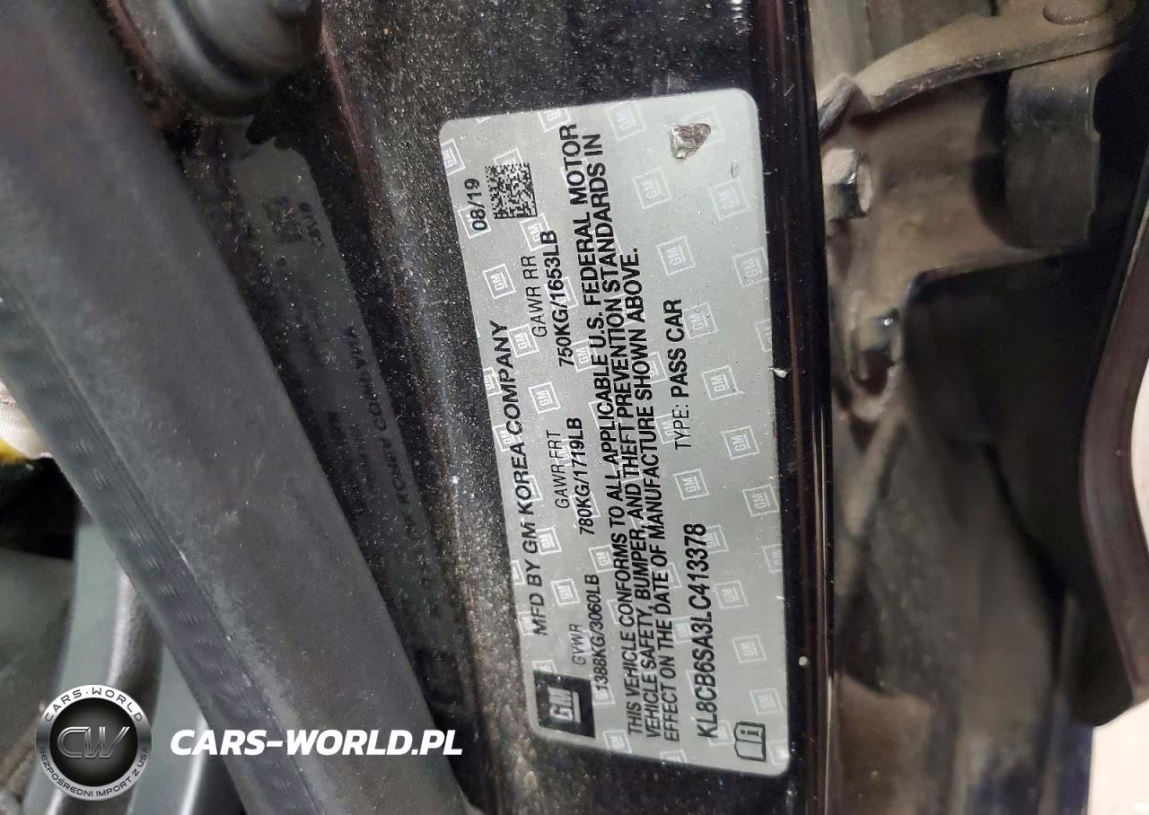 2020 Chevrolet Spark Ls VIN:KL8CB6SA3LC413378 - 12