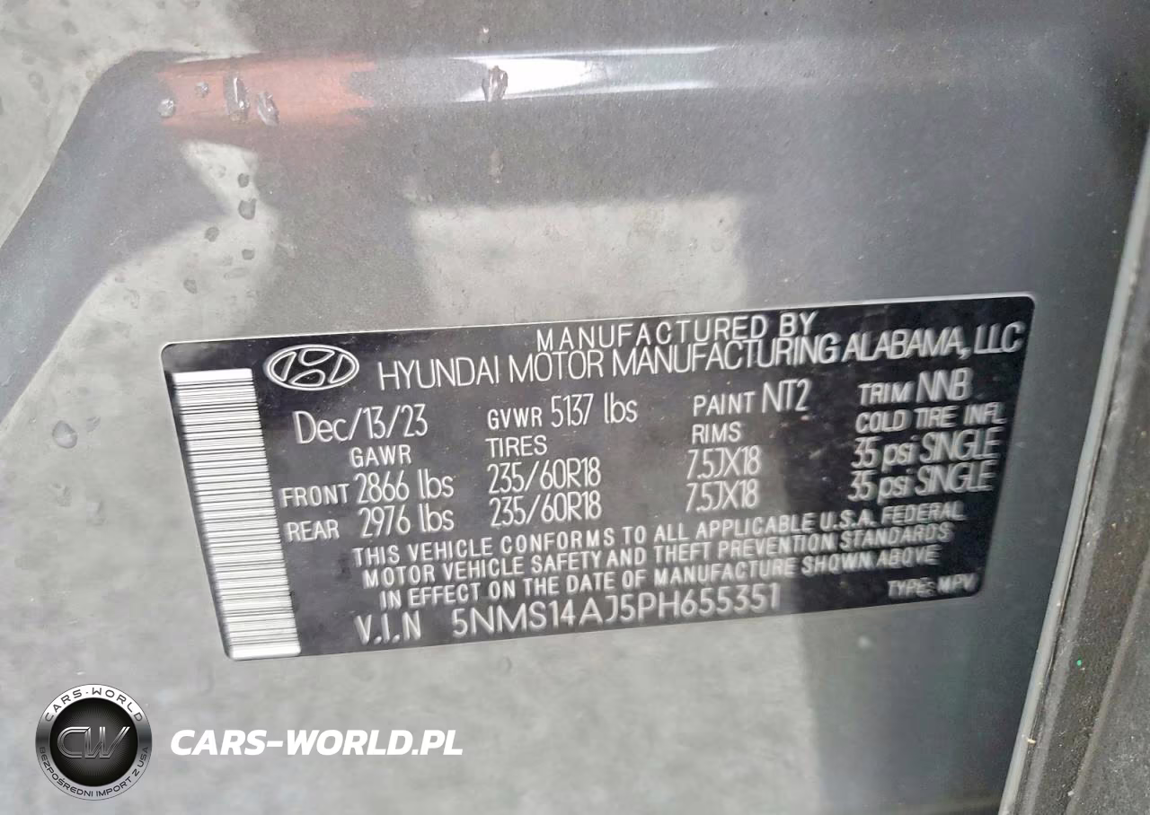 2023 Hyundai Santa Fe Se VIN:5NMS14AJ5PH655351 - 13