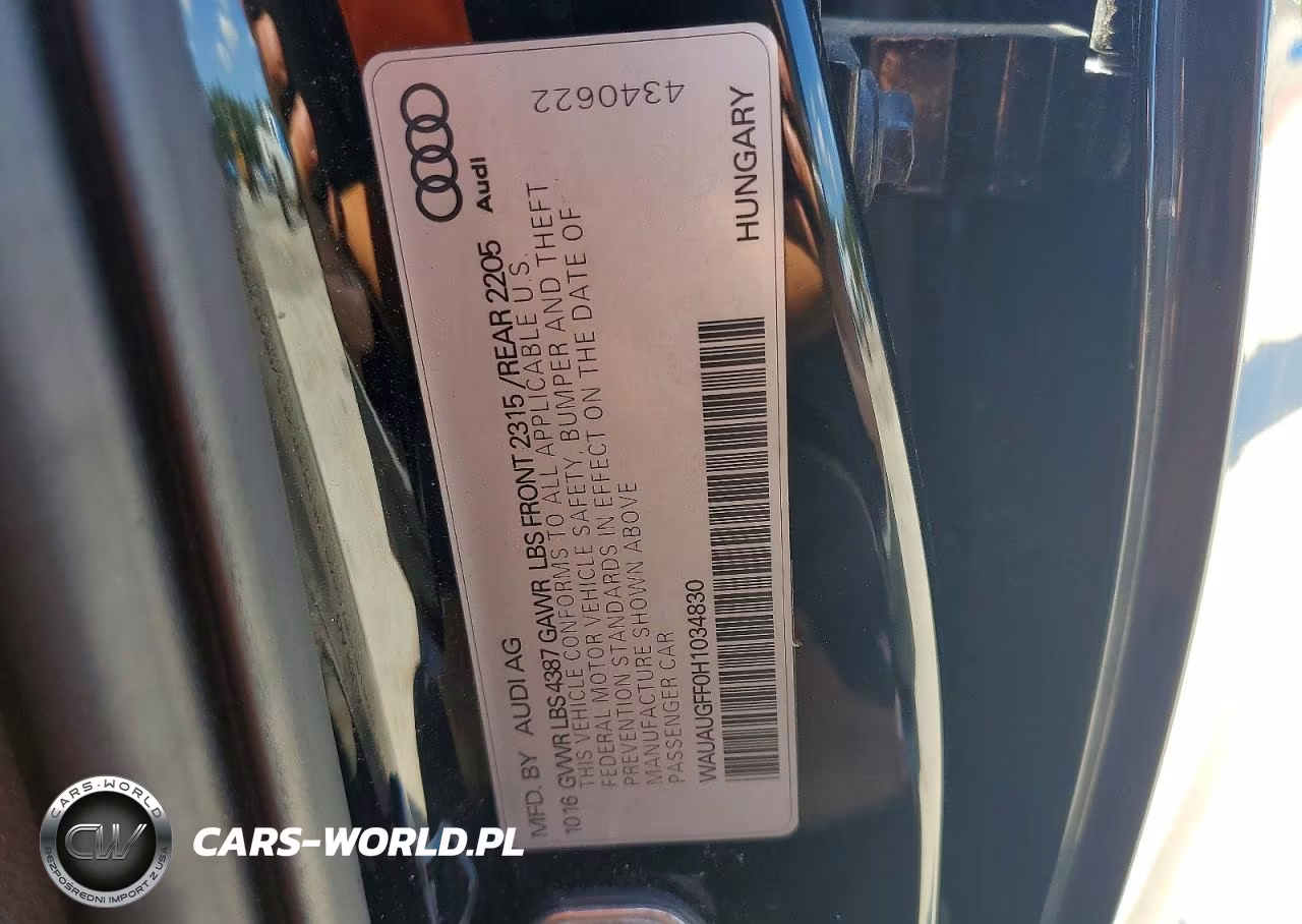 2017 Audi A3 Premium VIN:WAUAUGFF0H1034830 - 12