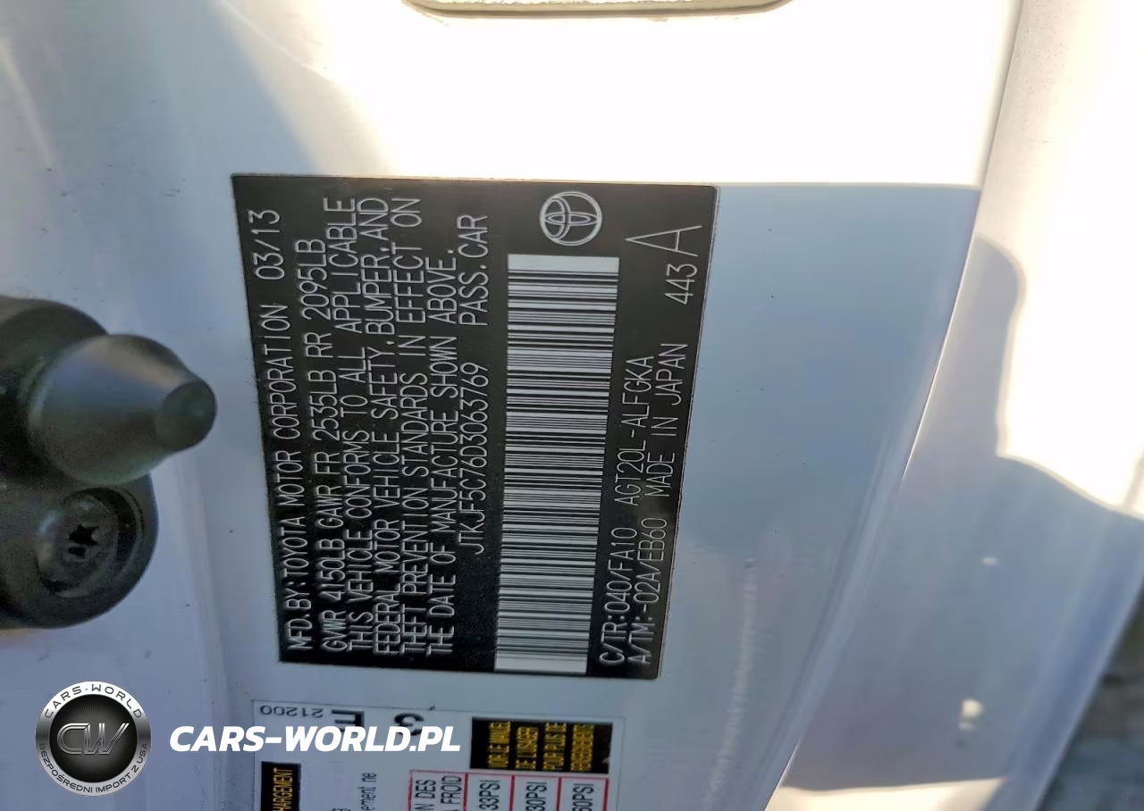 2013 Scion Tc Base VIN:JTKJF5C76D3063769 - 13