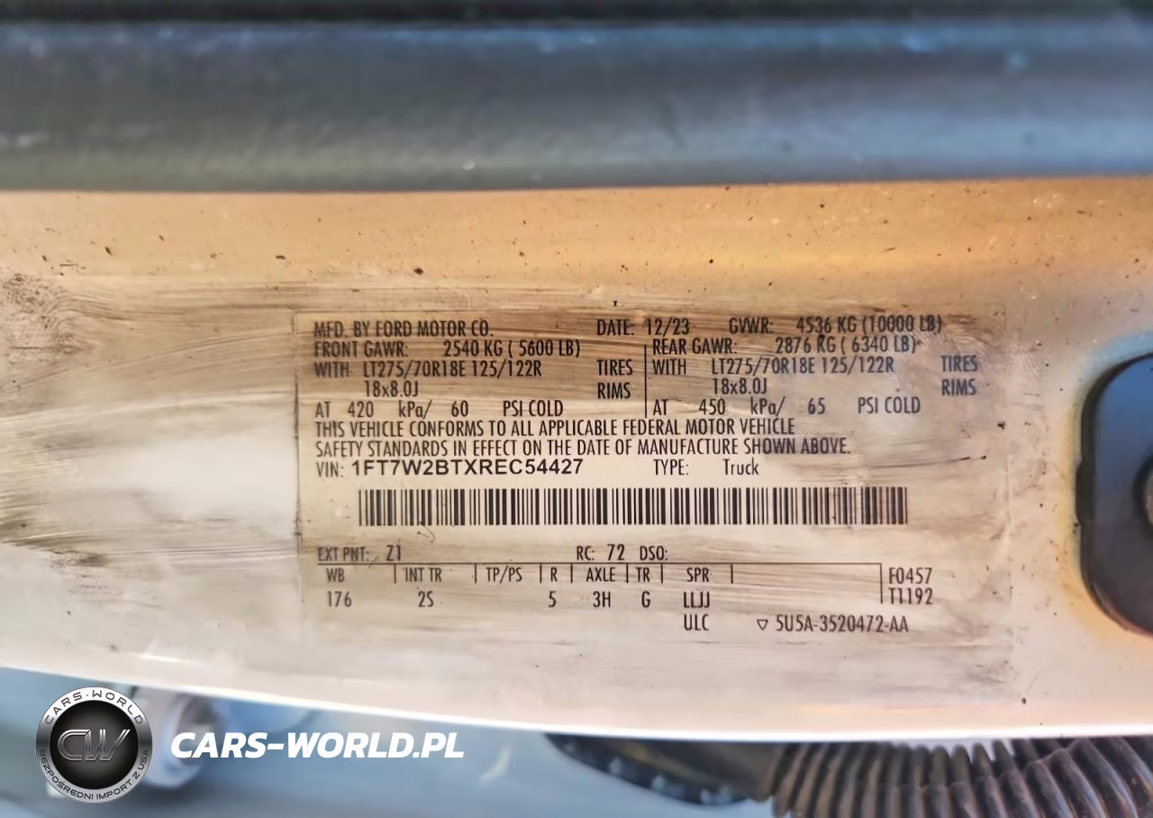 2024 Ford F250 Super Duty VIN:1FT7W2BTXREC54427 - 12