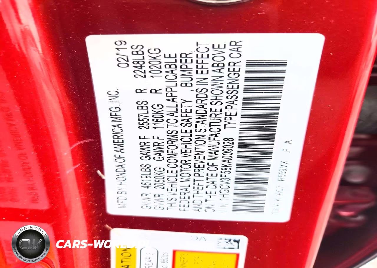 2019 Honda Accord Hybrid Exl VIN:1HGCV3F58KA009028 - 12