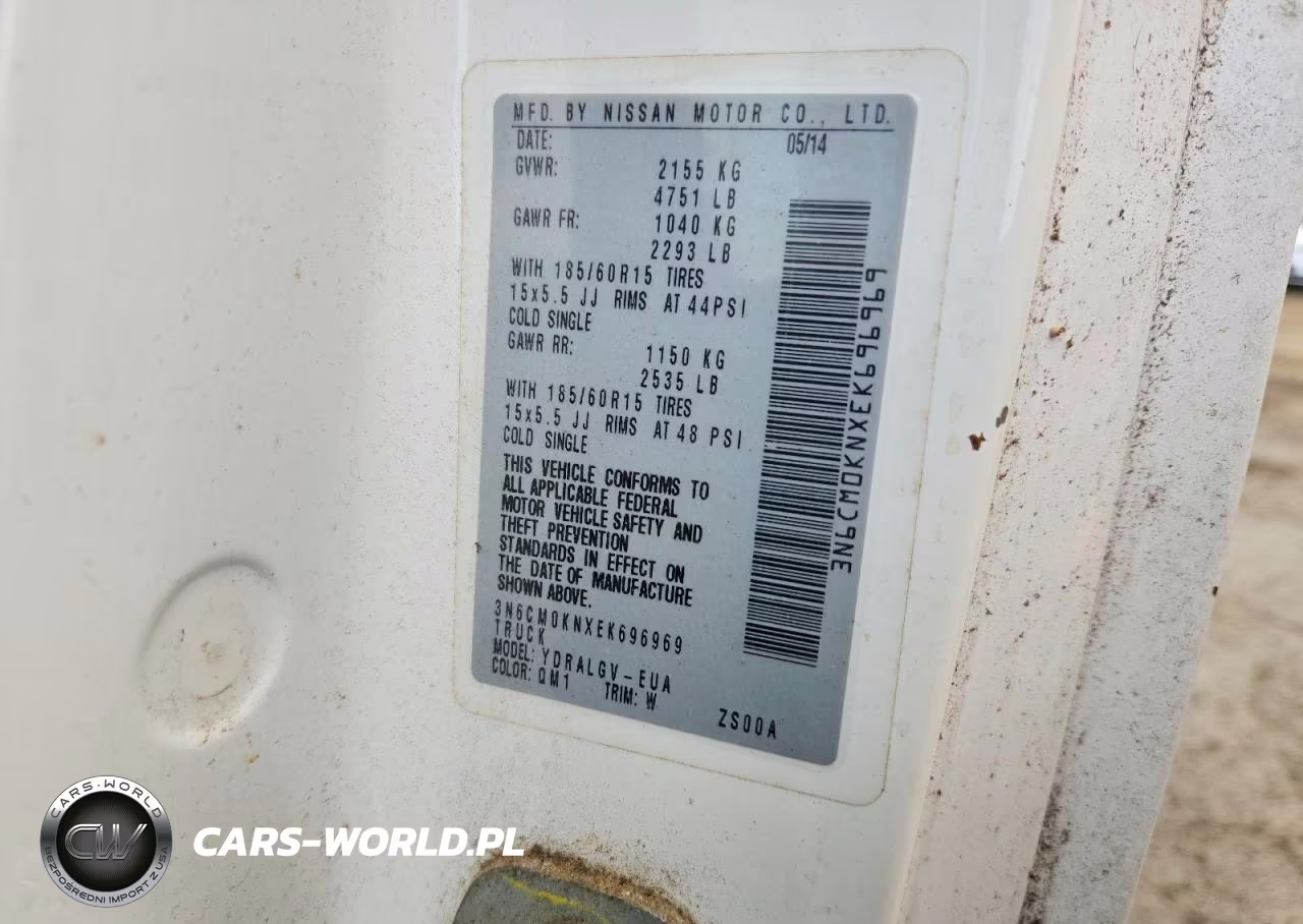 2014 Nissan Nv200 Sv VIN:3N6CM0KNXEK696969 - 12