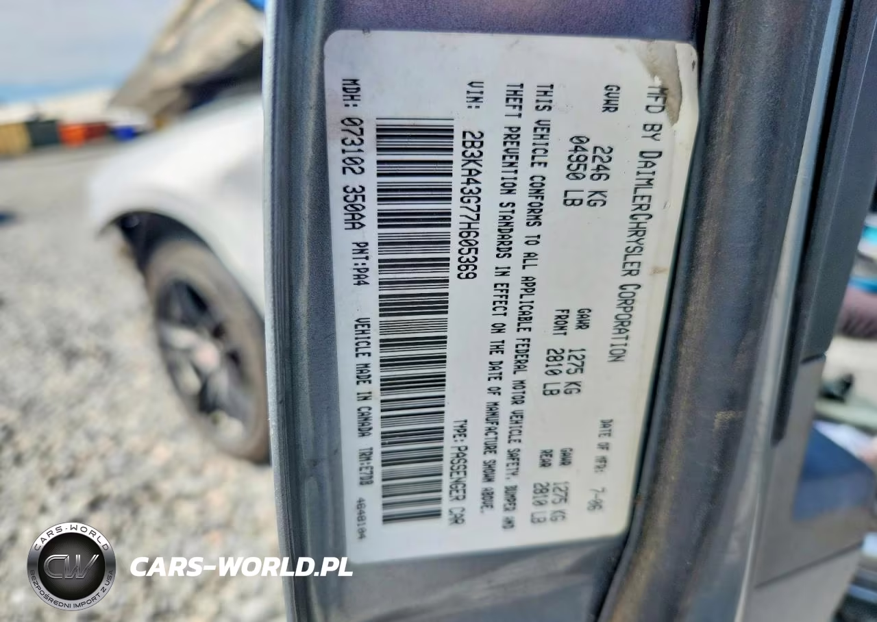 2007 Dodge Charger Se VIN:2B3KA43G77H605369 - 13