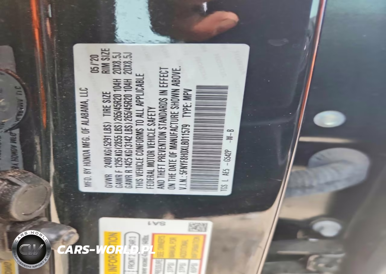 2020 Honda Passport Elite VIN:5FNYF8H0XLB011579 - 14
