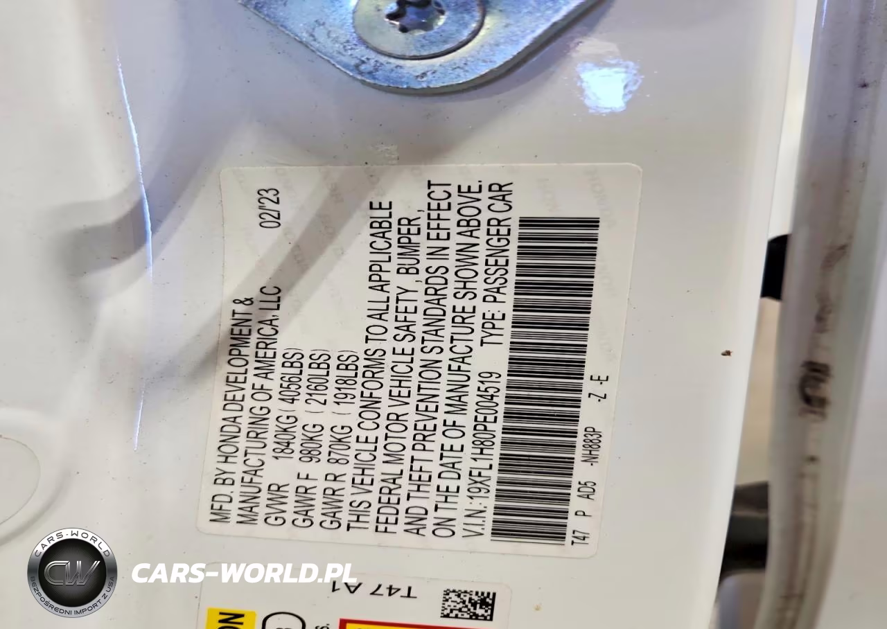 2023 Honda Civic Sport Touring VIN:19XFL1H80PE004519 - 12