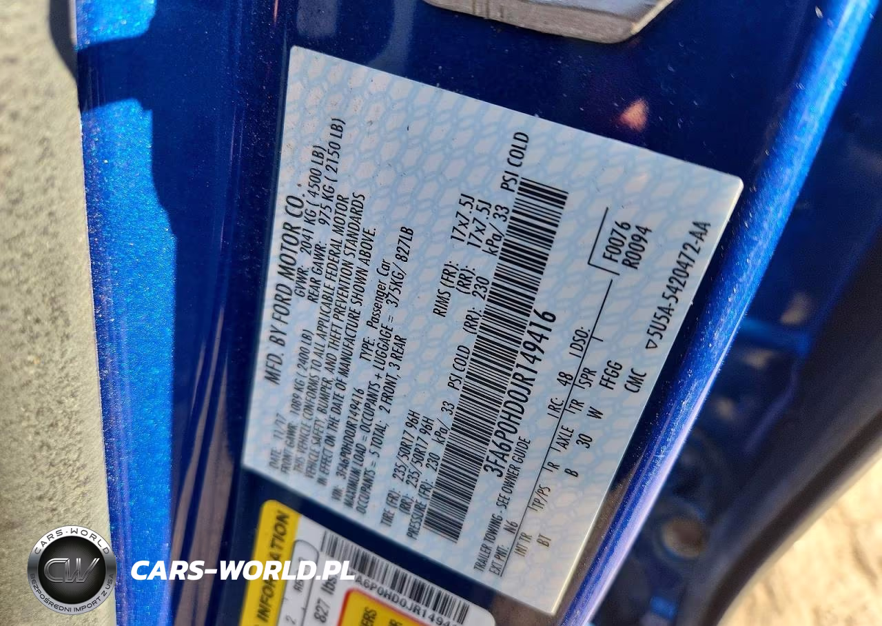 2018 Ford Fusion Se VIN:3FA6P0HD0JR149416 - 12