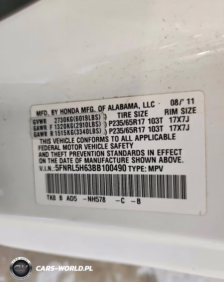 2011 Honda Odyssey Exl VIN:5FNRL5H63BB100490 - 13