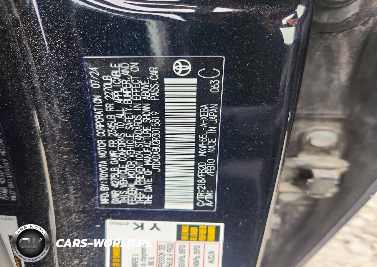 2024 Toyota Prius Le VIN:JTDADABU2R3015819 - 12