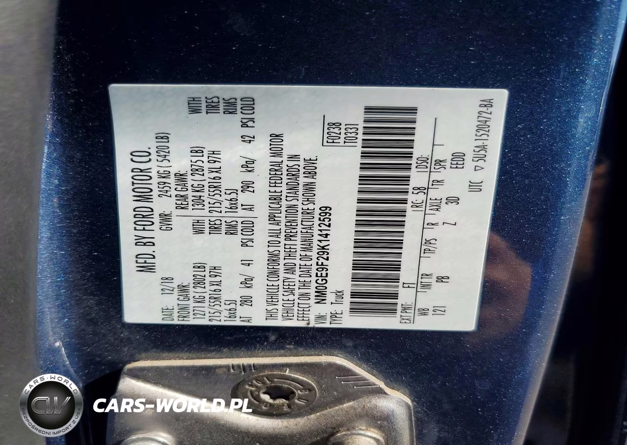 2019 Ford Transit Connect Xlt VIN:NM0GE9F29K1412599 - 14