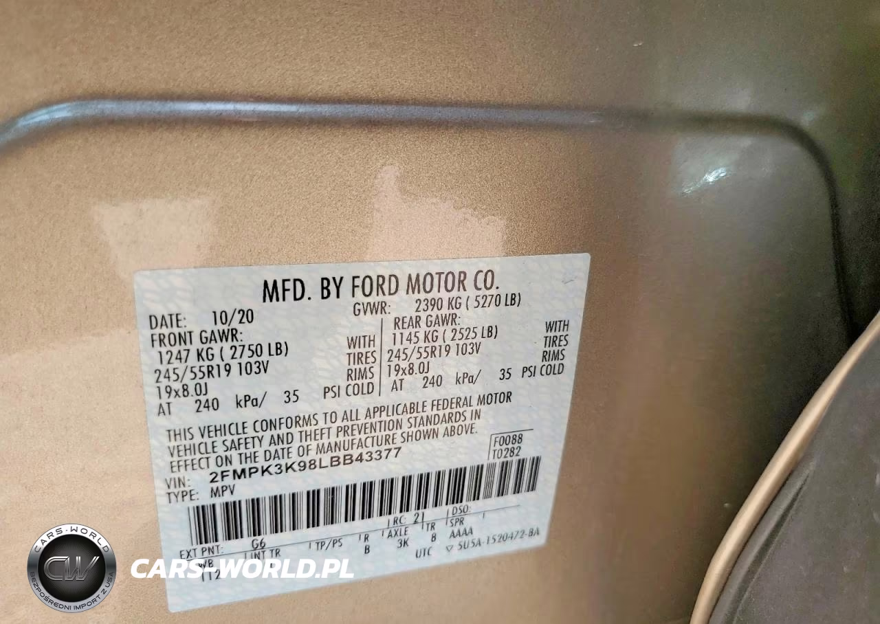 2020 Ford Edge Titanium VIN:2FMPK3K98LBB43377 - 12